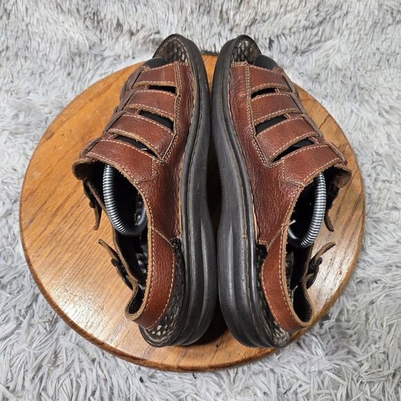 Josef Seibel Men Size 11 EU 44 Brown Leather Fisherman Sandals (Winter Discount) - Picture 5 of 8